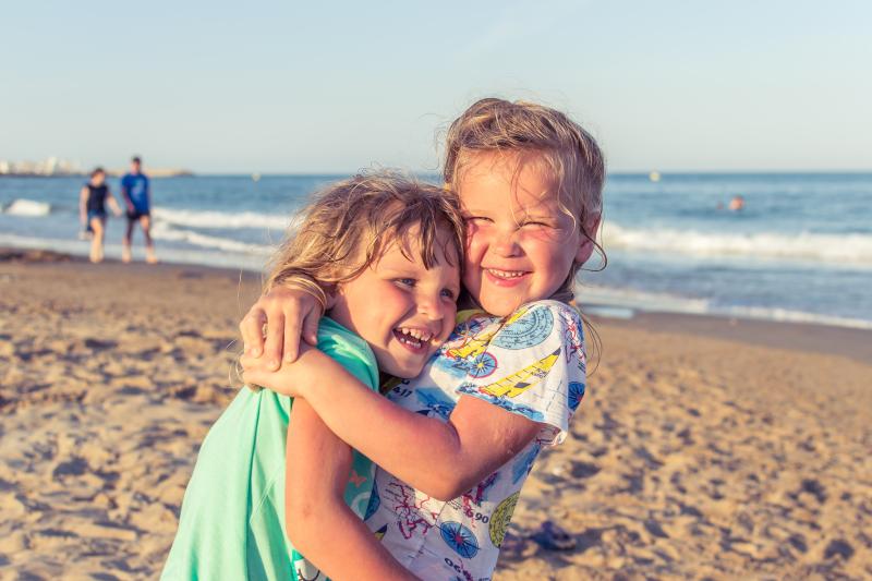 Children on Caorle beach